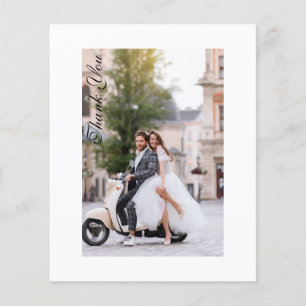 Budget Hochzeit Vielen Dank Foto Moderne Eleganz Flyer