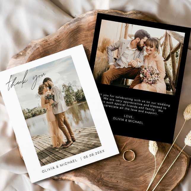 Budget Hochzeit Vielen Dank Karten Foto Minimalist (Von Creator hochgeladen)