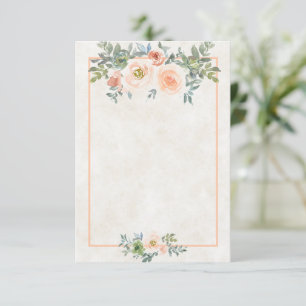 Budget-Hochzeits-Einladung Blush und grün floral I Einladung