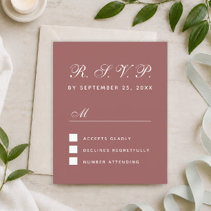 Budget-Hochzeitsantwortkarte Cinnamon Rose
