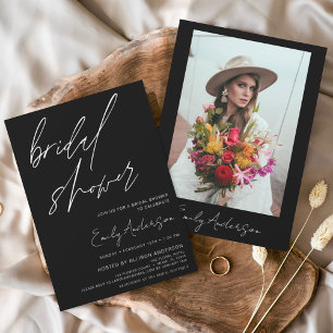 Budget-Hochzeitsdusche handgeschriebene Schrift Mi Flyer