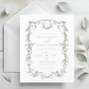 Budget-Hochzeitseinladung im viktorianischen Stil Flyer