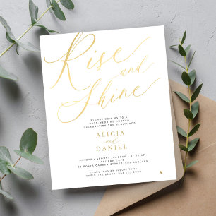 Budget Hochzeitseinladung zum Aufstehen und Feiern