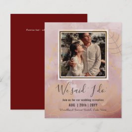 BUDGET Hochzeitsempfang Einladung mit FOTO