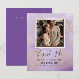 BUDGET Hochzeitsempfang Einladung mit FOTO