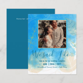 BUDGET Hochzeitsempfang Einladung mit FOTO