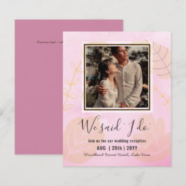 BUDGET Hochzeitsempfang Einladung mit FOTO