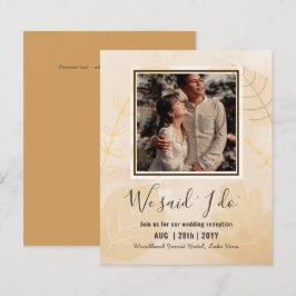 BUDGET Hochzeitsempfang Einladung mit FOTO