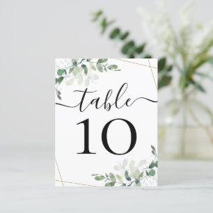 BUDGET-Hochzeitsempfang Eukalyptus-Tischnummer