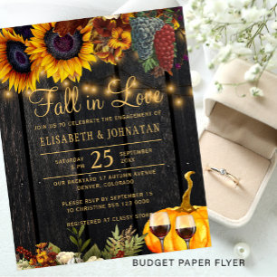 Budget-Hochzeitsfeier im ländlichen Herbst-Stil Ei Flyer