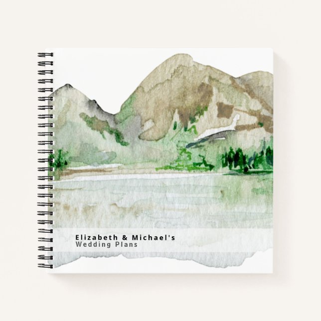 Budget Hochzeitsplaner Personalisiert Trendy Moder Notizbuch (Vorderseite)