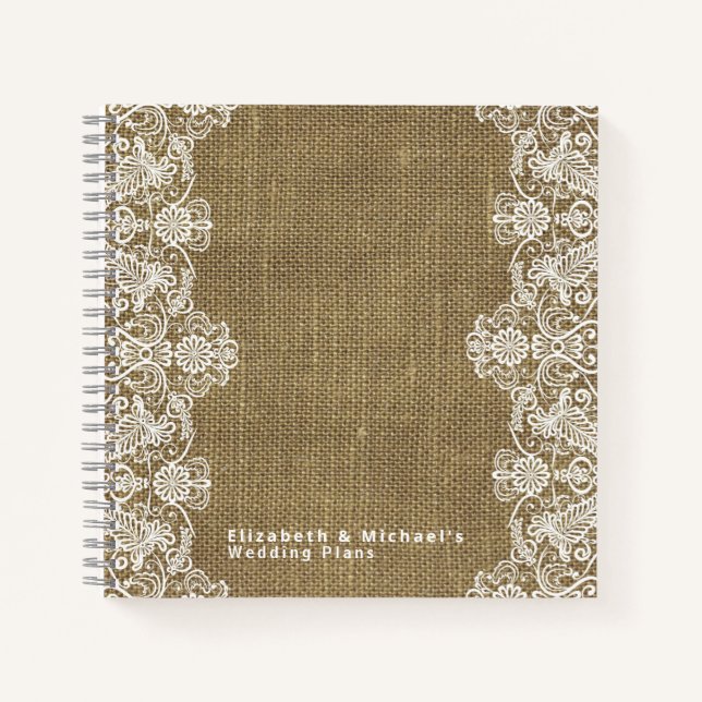 Budget Hochzeitsplaner Personalisiert Trendy Moder Notizbuch (Vorderseite)