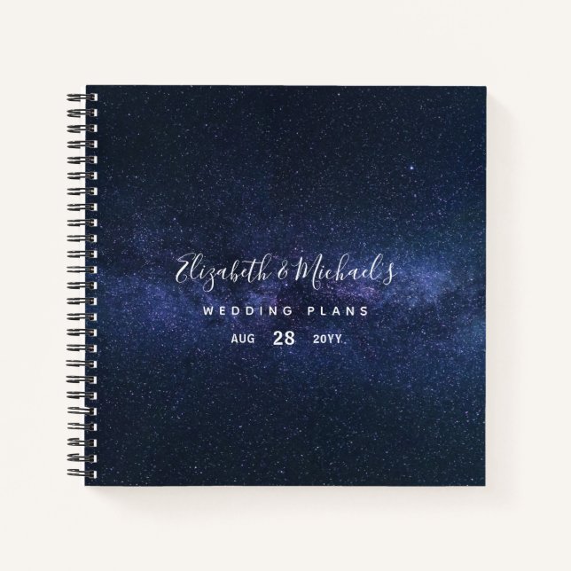 Budget Hochzeitsplaner Personalisiert Trendy Moder Notizbuch (Vorderseite)