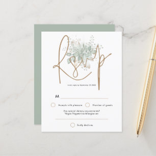 Budget Hochzeitssage Foliage Gold Script UAWG