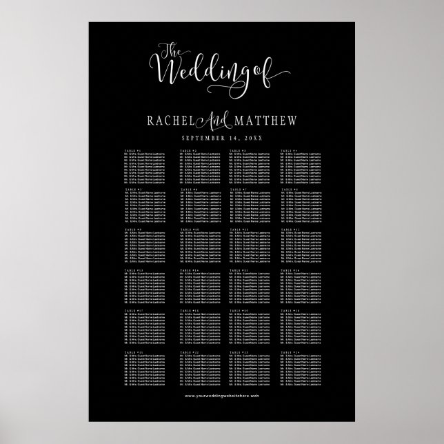 Budget Hochzeitsstift. Sie passen Farben an Poster (Vorne)