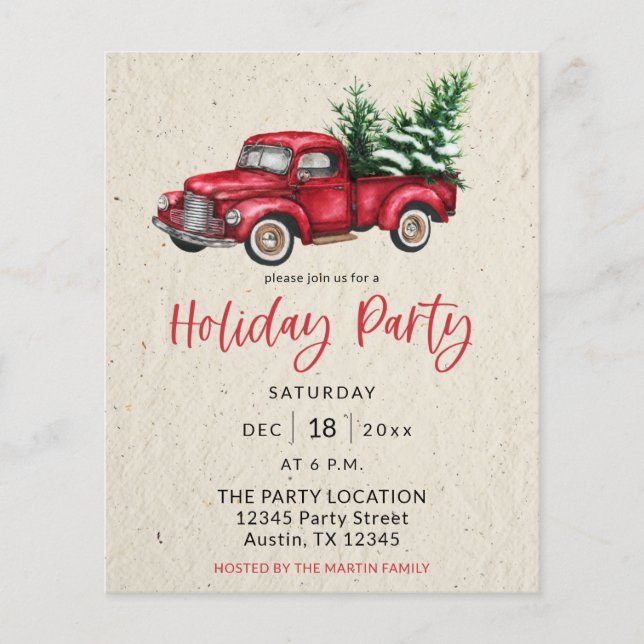 Budget Holiday Truck Holiday Party Flyer (Vorne)