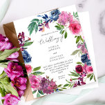 Budget Hot Pink & Navy Blue Floral Wedding<br><div class="desc">** SATIN PAPIER IST PAPIERTHIN. AKTUALISIEREN SIE DAS PAPIER FÜR EIN BILDERPAPIER. HAT EINE OPTION FÜR ENVELOPES. *** Rette Geld für Einladungen mit dieser kleineren Einladung, die eine Option für Umschläge hat. Lassen Sie sich mit dieser heißen Blauen Hochzeitseinladung von Pink & Navy zu einer phantastischen Hochzeit einladen. Woll eine...</div>