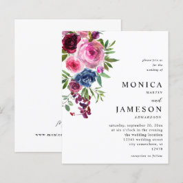 Budget Hot Pink & Navy Blue Floral Wedding 3