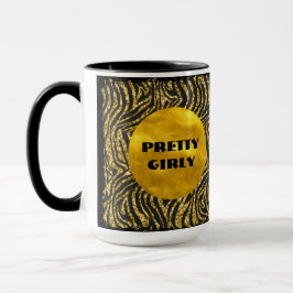Budget Hübsch Girly Imitate Gold Glitzer Foil Glam Tasse