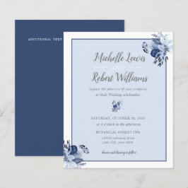 BUDGET Hübsch Gray Navy Blue Floral Hochzeit