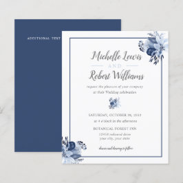 BUDGET Hübsch Gray Navy Blue Floral Hochzeit