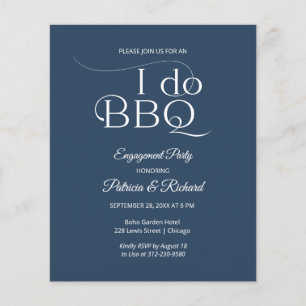 Budget I DO BBQ Engagement Party Einladung
