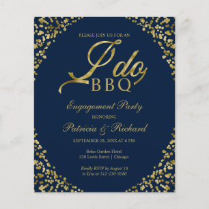 Budget I DO BBQ Engagement Party Einladungen