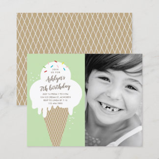 Budget Ice Creme Kindergeburtstag Einladung