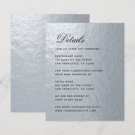 Budget Imitate Silver Foil Black Wedding Details C