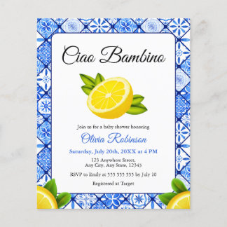 Budget-Italienische Ciao-Bambino-Baby-Shower-Einla