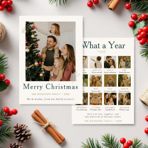 Budget-Jahresrückblick Weihnachten Flachkarte Einladung