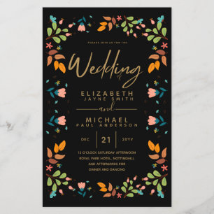 BUDGET Jardin moderne Feuilles Mariage Inviter A9