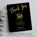 Budget Jegliche Geburtstagsparty Dankeschön Karte<br><div class="desc">Einfach moderne und fett Typografie Low Budget erschwinglich jedes Zeitalter Meilenstein Geburtstag dank Karte Vorlage Papier Flyer mit Ihrem benutzerdefinierten Text und Unterschrift. Einfach mit Ihren Daten personalisieren! BITTE LESEN SIE DIES VOR DEM KAUF! Dies ist eine auf einem FLYER gedruckte Budgetkarte (Werbepapier). Bitte beachten Sie, dass BUDGET PAPER DÜNN...</div>