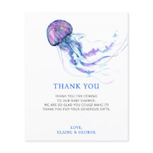 Budget Jellyfish Babydusche Danke Karte