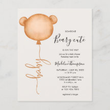 Budget Jemand Beary Niedlich Baby Shower Einladung