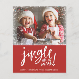 Budget Jingle All the Way   Moderne Weihnachtsfoto Flyer