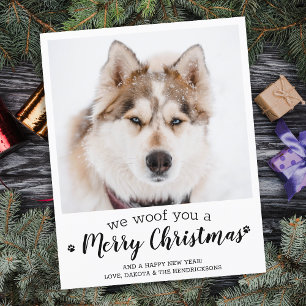 Budget Joyeux Noël Du Carte photo Chien Animaux De