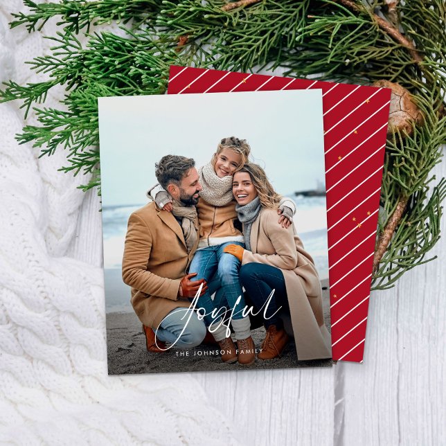 Budget Joyful Foto Holiday Card (Von Creator hochgeladen)