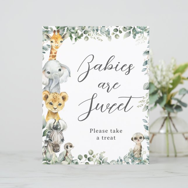 Budget Jungle Animals Baby sind süße Leckerei Unte (Stehend Vorderseite)