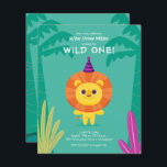 Budget Jungle Lion Kids Einladungen zum Geburtstag<br><div class="desc">Ein niedlicher Löwe im Dschungel und Ihre Details in lustiger Schrift, diese erschwinglichen Geburtstagsfeier Einladungen gedruckt auf Ihrer Wahl von 3 Papiergrößen von hellweißem Halbgloss 110 lbs Karton. (Wir raten nicht, das satin 80 lb Papier zu verwenden, da es dünn und eher wie eine Magazin-Seite ist, nicht wie Einladungspapier.) **Weiße...</div>