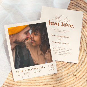 Budget Just Love Cream Terrakotta Retro Hochzeit