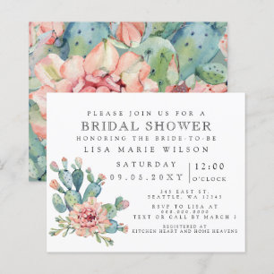Budget Kaktus Rose Bridal Dusche Einladung