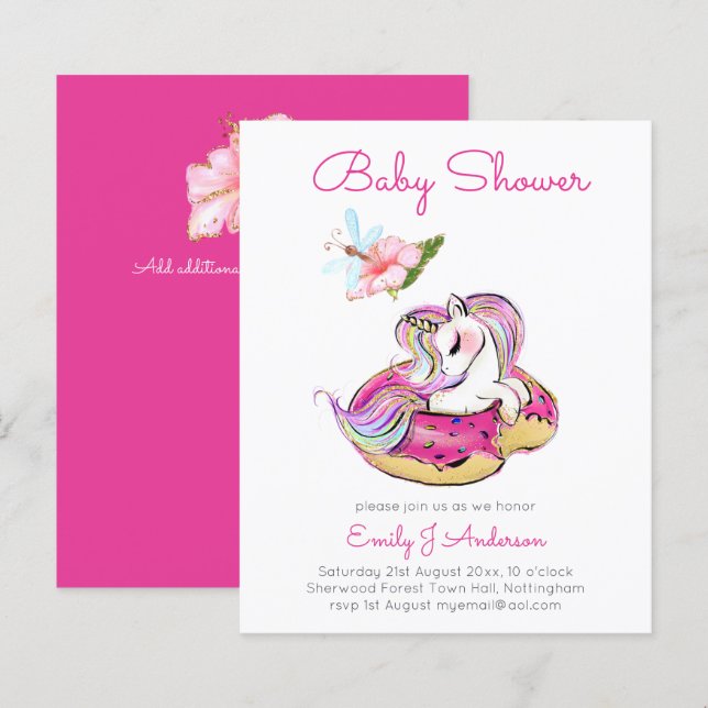 BUDGET Kinderdusche Einhorn Donut Pink Girls laden (Vorne/Hinten)
