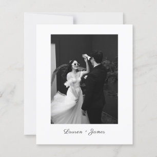 Budget-Klassiker-Script-Hochzeitsfoto-Dankeskarten