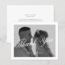 BUDGET Klassische elegante Schriftzug-Foto-Hochzei