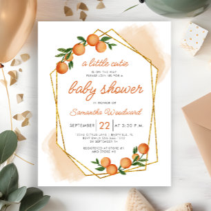 Budget Kleine Süsse Citrus Baby Dusche Einladung