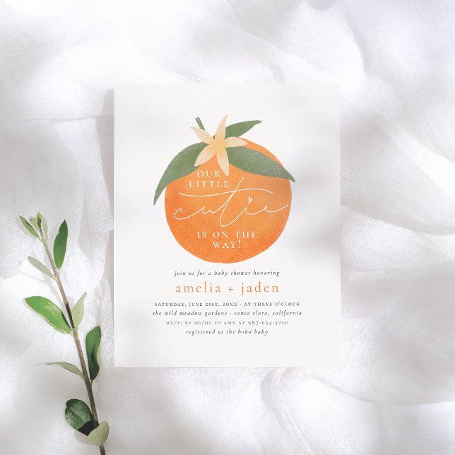 Budget Kleine Süsse Orange Couple's Baby Dusche (Von Creator hochgeladen)