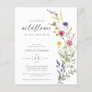 Budget Kleine Wildblume Blumendusche Einladung