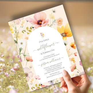 Budget Kleine Wildblume drehen einen 1. Geburtstag