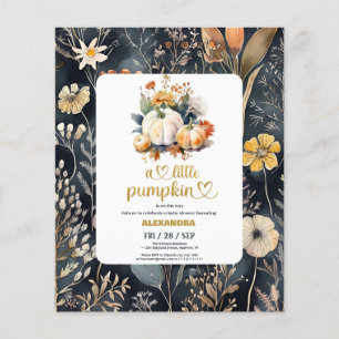 Budget Kleiner Kürbis Herbst-Baby-Party Flyer
